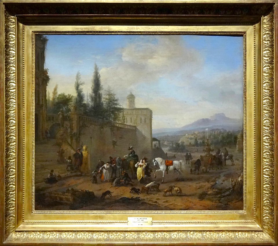 “Le départ pour la chasse, à proximité d’un palais”, Phili…