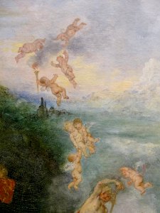 “Pèlerinage à l’île de Cythère” (détail), Antoine Watteau,…