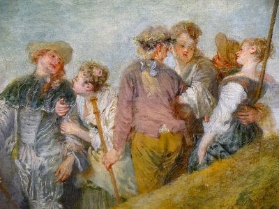 “Pèlerinage à l’île de Cythère” (détail), Antoine Watteau,…