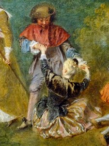 “Pèlerinage à l’île de Cythère” (détail), Antoine Watteau,…