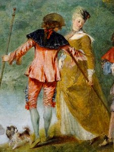 “Pèlerinage à l’île de Cythère” (détail), Antoine Watteau,…