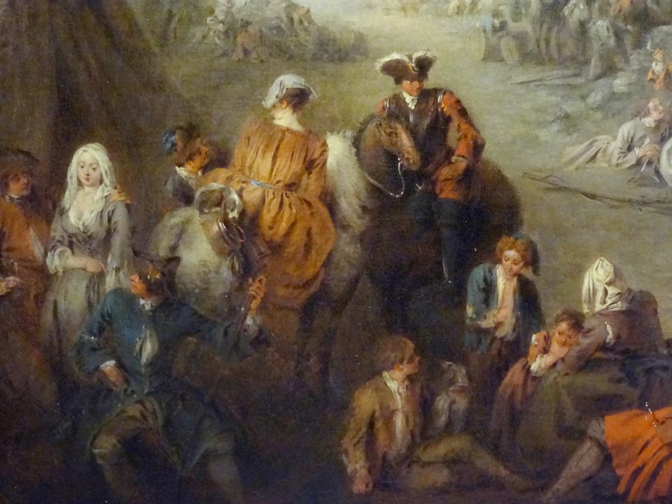 “Réjouissances de soldats” (détail), Jean-Baptiste Pater, …