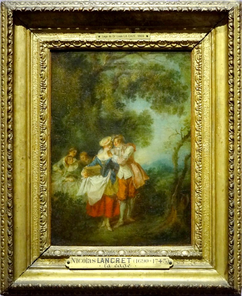 “La cage”, Nicolas Lancret. Collections du musée du Louvre…