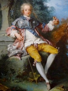 “Louis XV en habit de pèlerin de Saint-Jacques” (détail), …