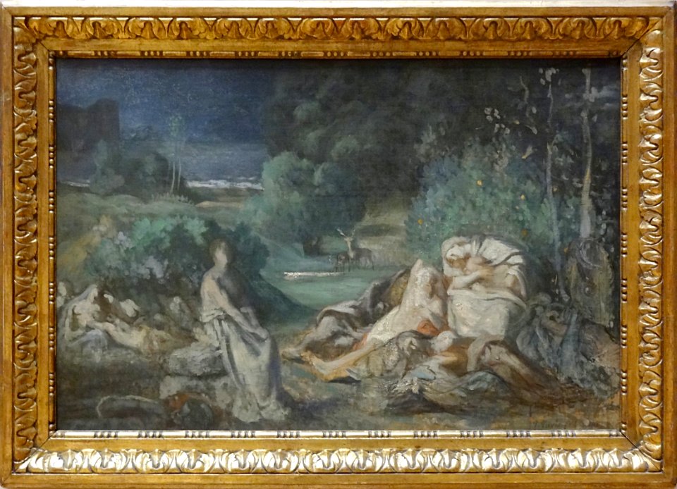 "Le sommeil" (esquisse), Pierre Puvis de Chavannes. Palais…