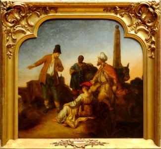 "Le paysan de Gibea offre l'hospitalité au lévite et à sa …