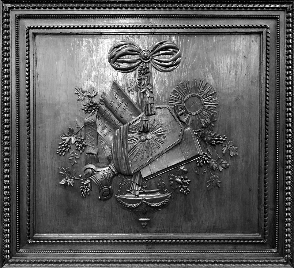 Collégiale Saint-Pierre de Douai : détail de la chaire de …