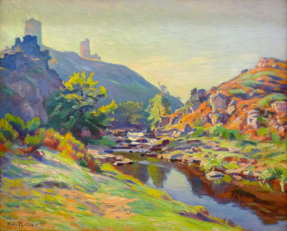 "Vue des ruines de Crozant", Henri Pailler. Musée de la Pi…