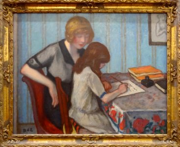 "La dictée", Georges d'Espagnat, vers 1915. Musée de la Pi…