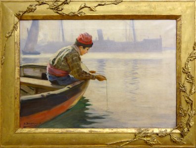 "Jeune pêcheur dans un port", Dionisio Baixeras-Verdaguer.…