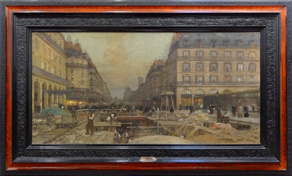 "Construction du métropolitain", Luigi Loir, 1900. Musée d…