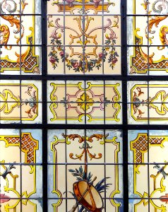 Un détail du vitrail "Les arts et l'industrie". Musée de l…