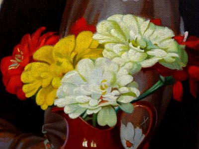 "La brodeuse" (détail), Louis Stritt, 1914. Musée de la Pi…