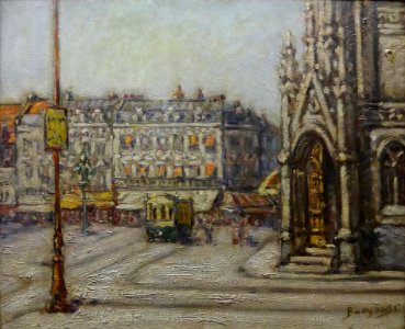 "Vue de la grand-place de Roubaix, Saint-Martin", Louis Ba…