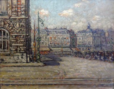 "Vue de la grand-place de Roubaix, la Chambre de Commerce"…