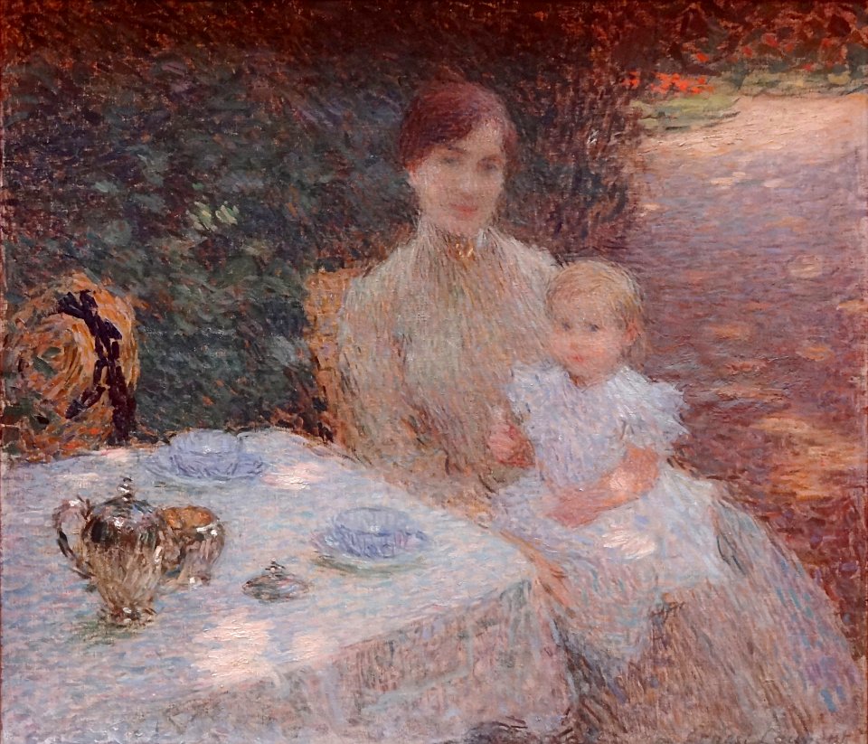 “Le goûter au jardin” ou “Dans le jardin”, Ernest Joseph L…