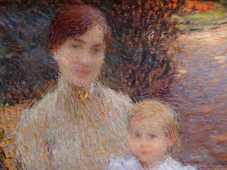 “Le goûter au jardin” ou “Dans le jardin” (détail), Ernest…