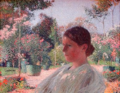 “Dans le jardin”, Henri Martin. Palais des beaux-arts de L…. Free illustration for personal and commercial use.