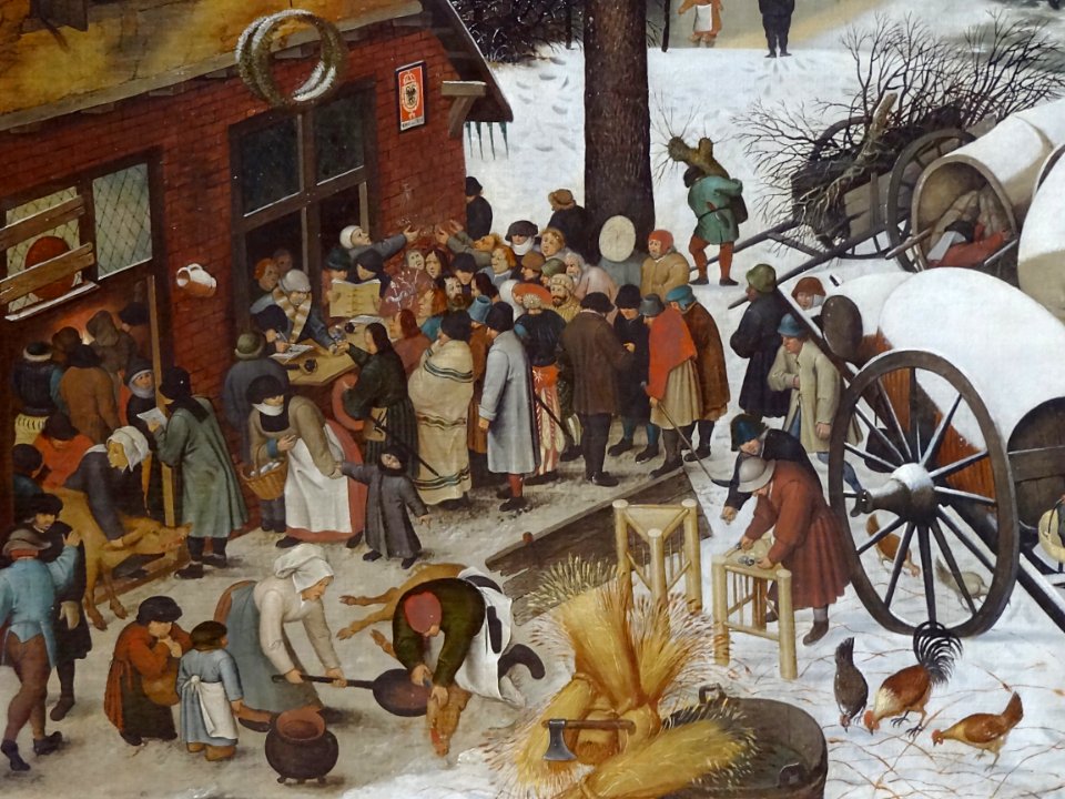 “Le Dénombrement de Bethléem” (détail), Pieter Brueghel le…