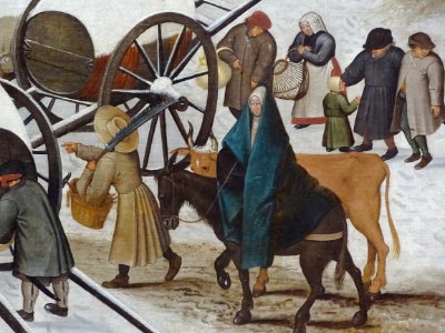 “Le Dénombrement de Bethléem” (détail), Pieter Brueghel le…