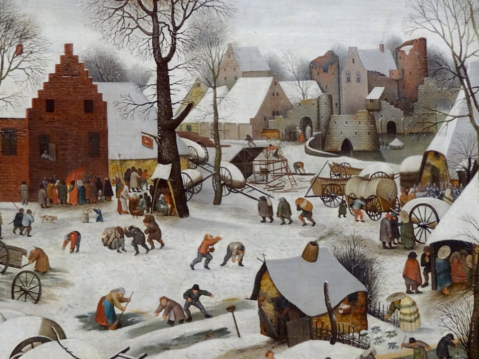 “Le Dénombrement de Bethléem” (détail), Pieter Brueghel le…