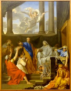 "Saint Pierre ressuscitant la veuve Tabitha", Louis Testel…