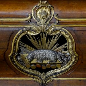 Un détail de l’autel de la chapelle de l’abside de la cath…