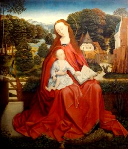 Panneau central du “Triptyque de la Vierge à l'Enfant ento…