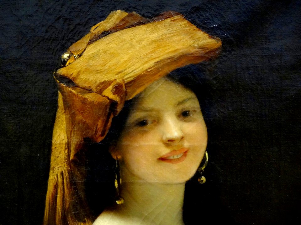 “La Rieuse” (détail), Jules Lefebvre, 1861. Amiens, musée …
