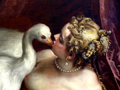 “Léda et le Cygne” (détail), Paul Véronèse, 1585. Ajaccio,…