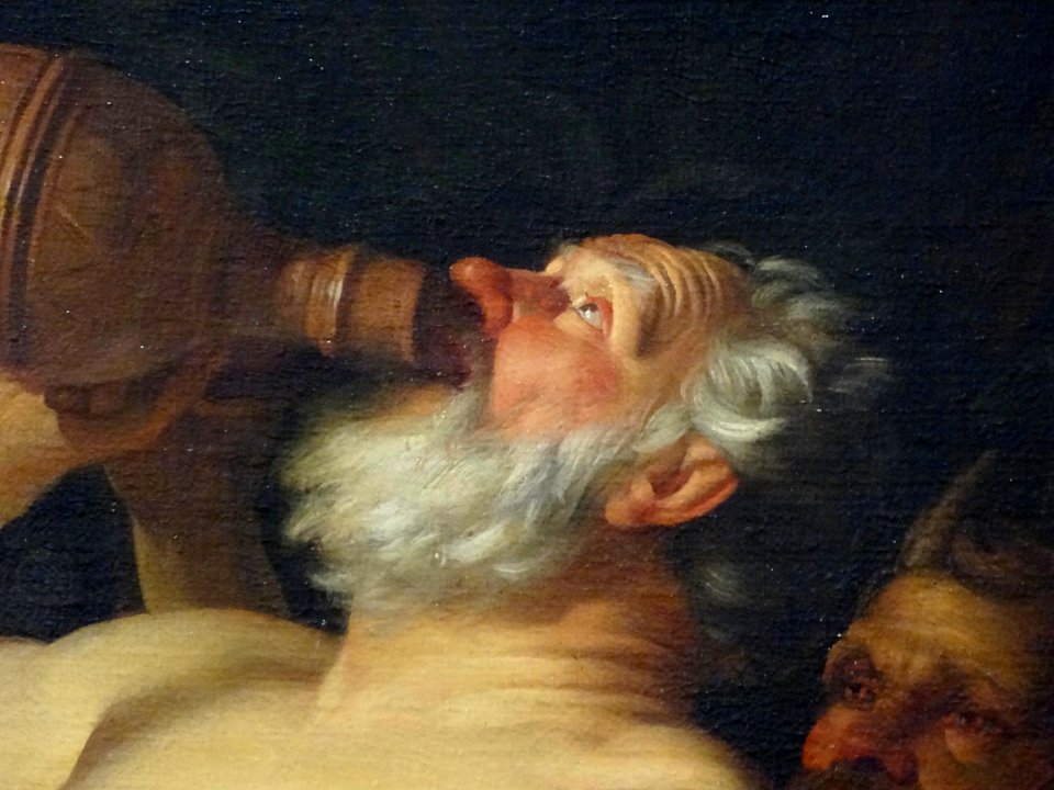 “Le Triomphe de Silène” (détail), Gerrit van Honthorst, ve…