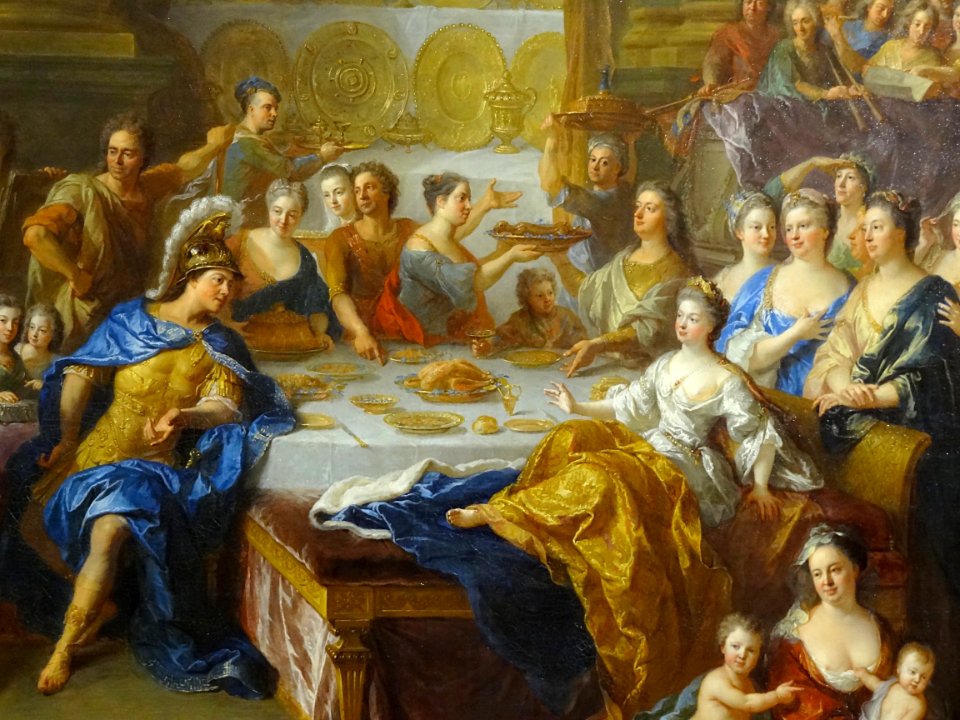 “Le Festin de Didon et Enée” (détail), François de Troy, 1…
