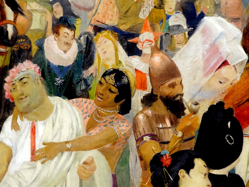 “Le bal des Quat’zarts descendant les Champs-Elysées” (dét…