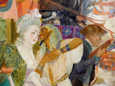 “Le bal des Quat’zarts descendant les Champs-Elysées” (dét…