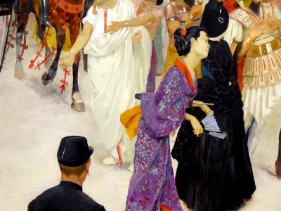 “Le bal des Quat’zarts descendant les Champs-Elysées” (dét…