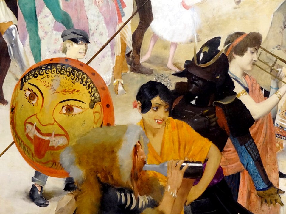 “Le bal des Quat’zarts descendant les Champs-Elysées” (dét…
