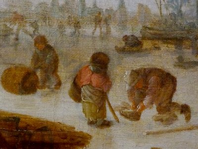 "Les patineurs" (détail), Isaac van Ostade, 1641. Collecti…