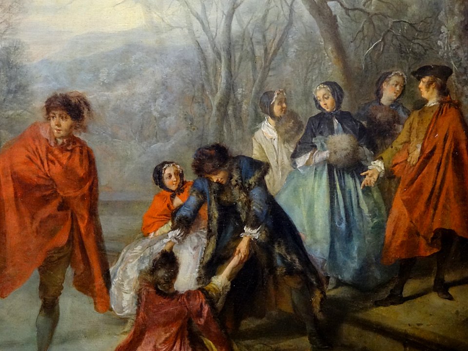 "L'hiver" (détail), Nicolas Lancret, 1738. Collections du …