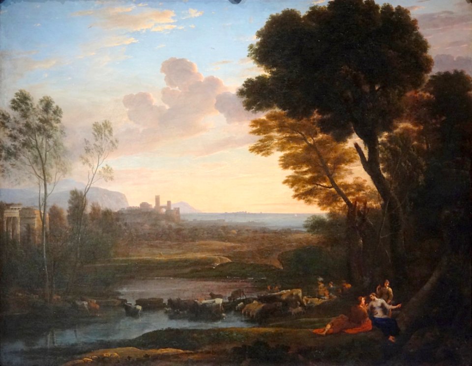 "Paysage avec Paris et Oenone", dit "Le gué". Claude Gellé…