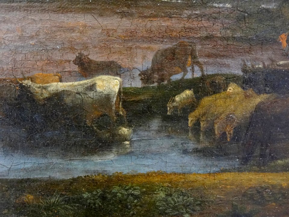 "Paysage avec Paris et Oenone", dit "Le gué" (détail). Cla…
