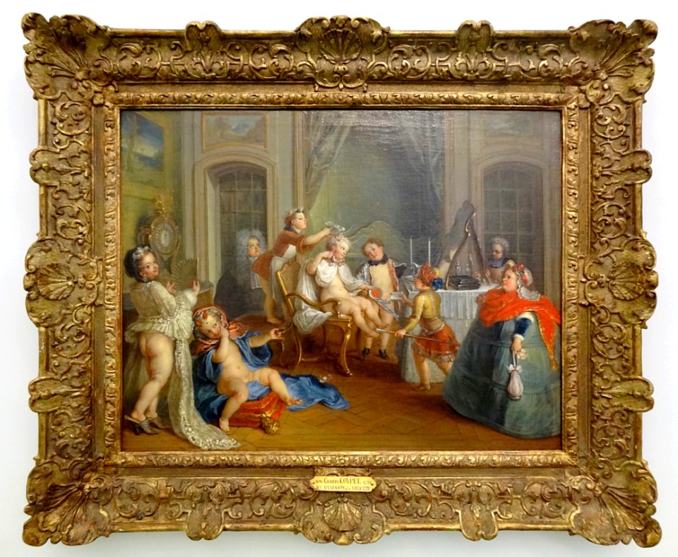 "Jeux d'enfants à la toilette", Charles-Antoine Coypel, 17…
