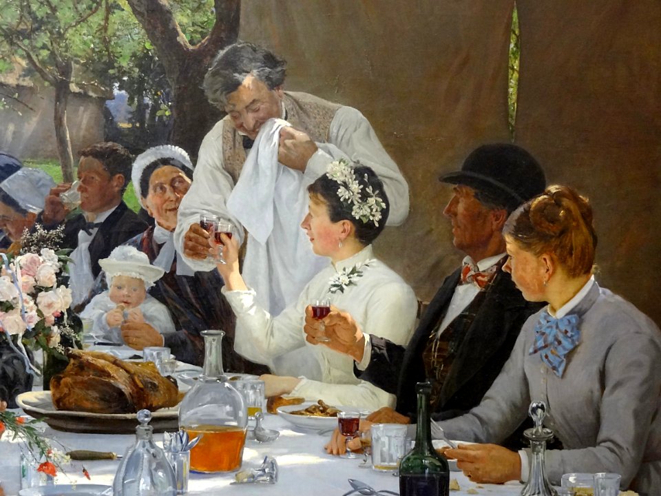 "Un repas de noces à Yport" (détail), Albert Fourié, 1886.…