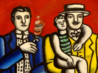 "Les loisirs sur fond rouge" (détail), Fernand Léger, 1949…