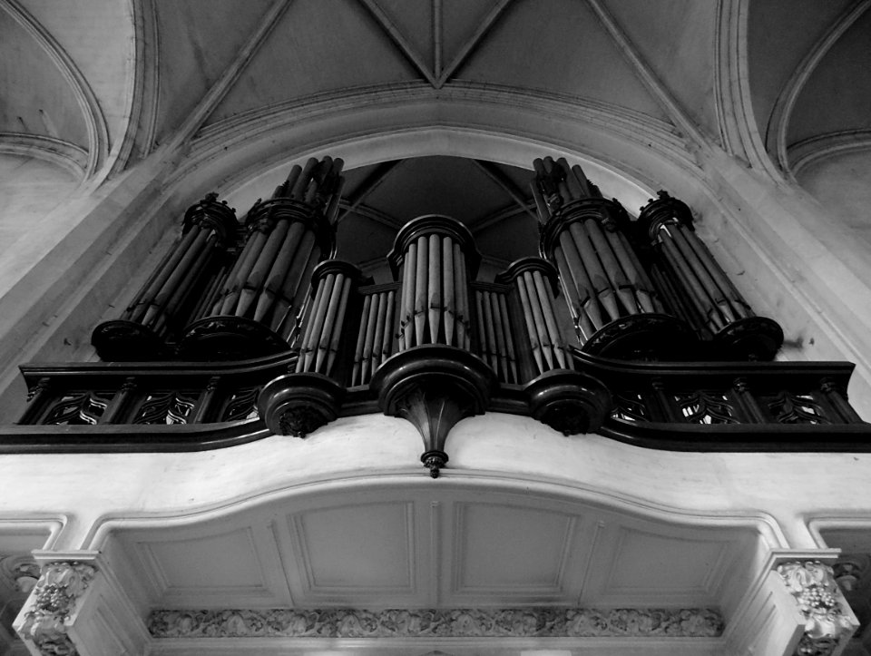 L'orgue de l'église Saint Jean-Baptiste d'Arras.