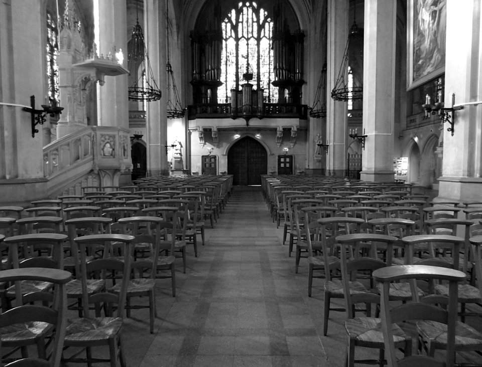 Une vue de la nef de l'église Saint Jean-Baptiste d'Arras.…