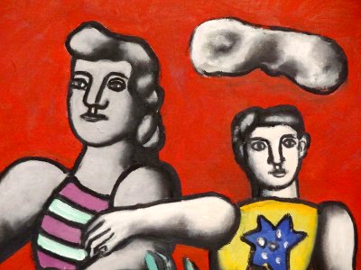 "Les loisirs sur fond rouge" (détail), Fernand Léger, 1949…