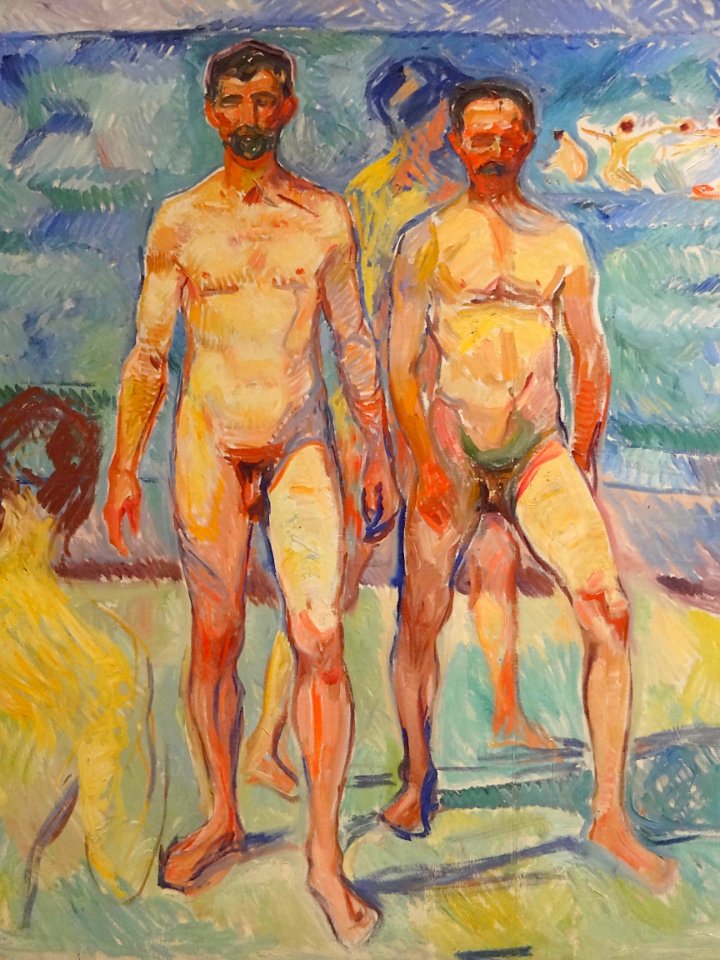 "Hommes se baignant" (détail), Edvard Munch, 1907-1908.