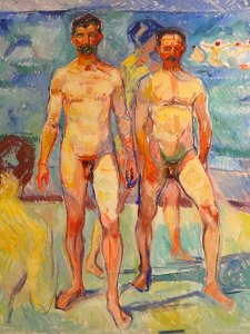 "Hommes se baignant" (détail), Edvard Munch, 1907-1908.