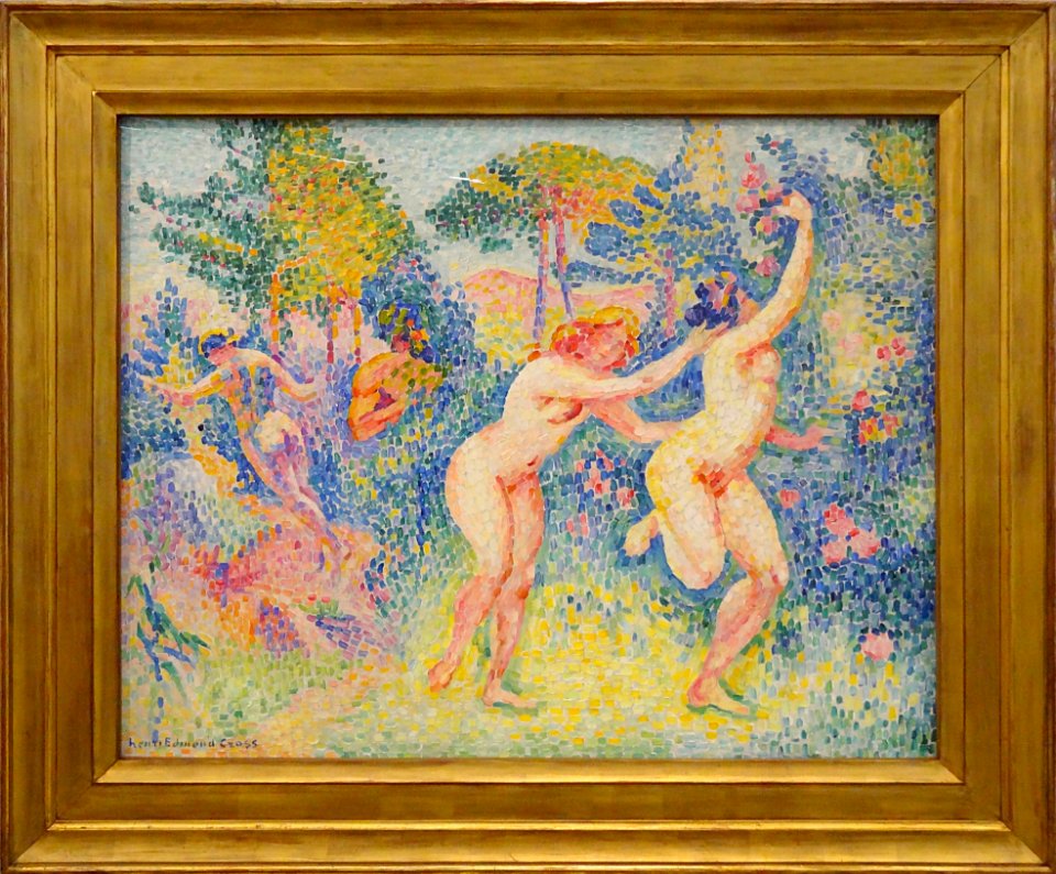 "La fuite des nymphes", Henri-Edmond Cross, vers 1906. Col…