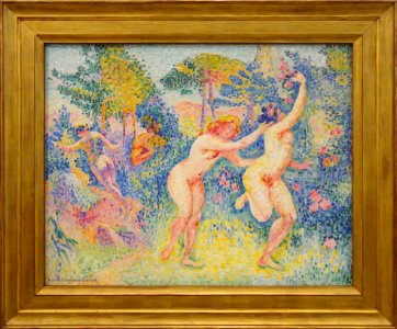 "La fuite des nymphes", Henri-Edmond Cross, vers 1906. Col…